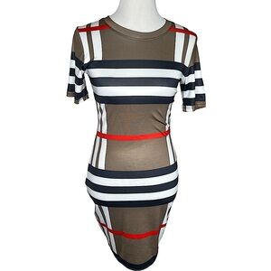 2/$30 Mini Dress Bodycon Stretch Stripes Sexy Date Night Fun Cheap Dance unique
